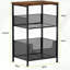 Aibne 39cm W Steel Bedside Table