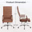 Fauteuil de conférence en cuir synthétique à haut dossier-593947435
