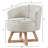 Classic Linen Fabric Swivel Lounge Chair | 360° Freely Rotating with Cross-Shaped Solid Wood Base & Legs | Comfortable Accent Chair for Living Room, Bedroom, Office & Dresser-249892978-249892980