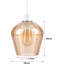 Glass Lamp Shade in Amber-1762952985