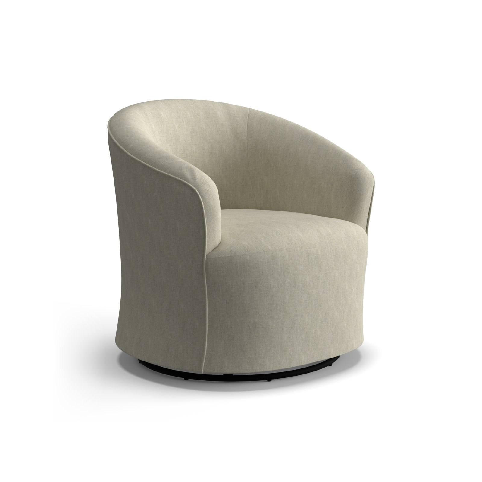 Jude Swivel Glider Accent Chair, Tusk Beige Performance