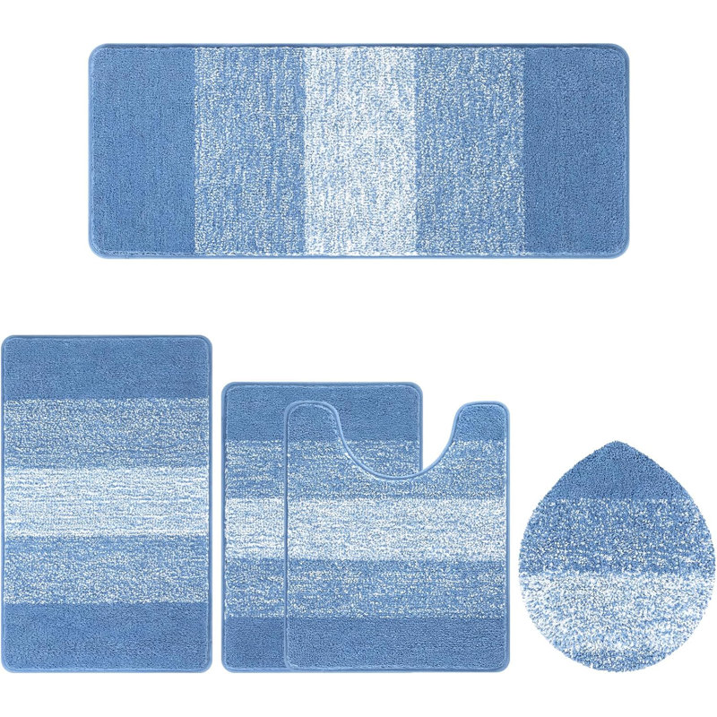 Microfiber / Microsuede Non-Slip Toilet Seat Cover, Blue