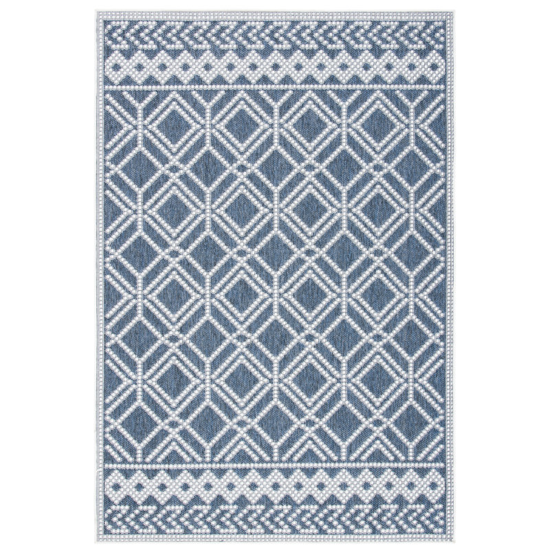 Martha Stewart Indoor Outdoor Performance Machine Washable Geometric Indoor/Outdoor Area Rug, Rectangle 4'5" x 6'5"