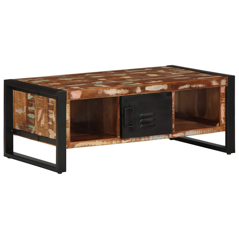 19-2 Coffee Table with Storage, Reclaimed solid wood