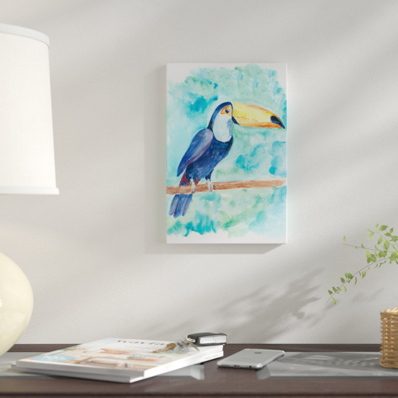 « doux oiseau », reproduction sur toile, H 12 po x l 8 po x P 0,75 po, Toile tendue, Pas de tapis