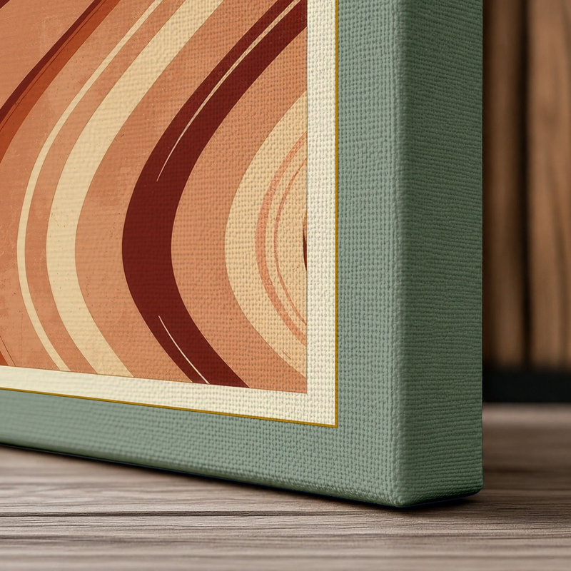 Earth Grain Mid-Century - Wrapped Canvas, 18x12 - 45.7 x 30.5 cm, Sage Border