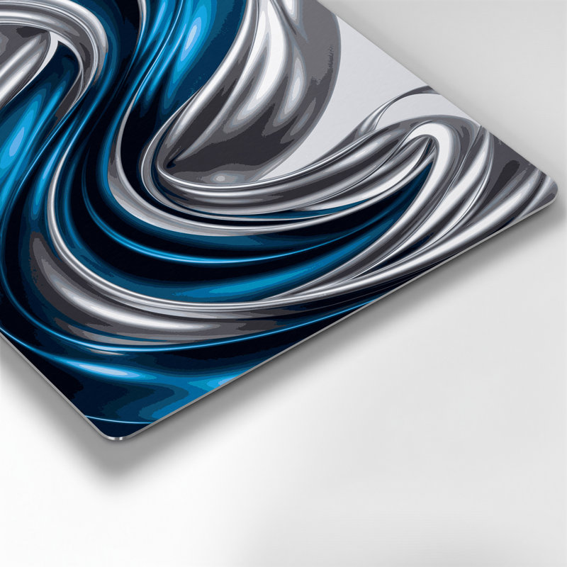 Gradient Abstract 63, art mural en métal bleu, H 20 po x l 24 po