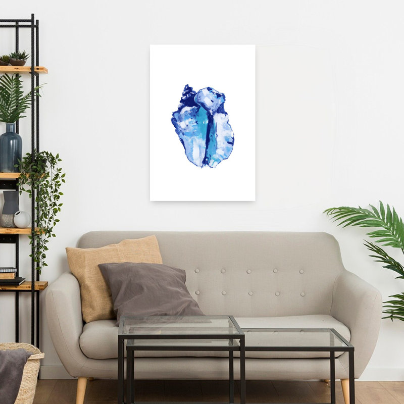 Art contemporain, art abstrait poisson côtier, H 24 po x l 16 po