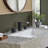 Waterfall Widespread Bathroom Faucet with Drain Assembly-95110731