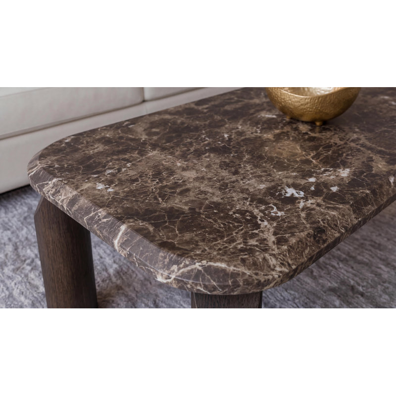 Vienna Marble Cocktail Table, Brown, Dark Emperador