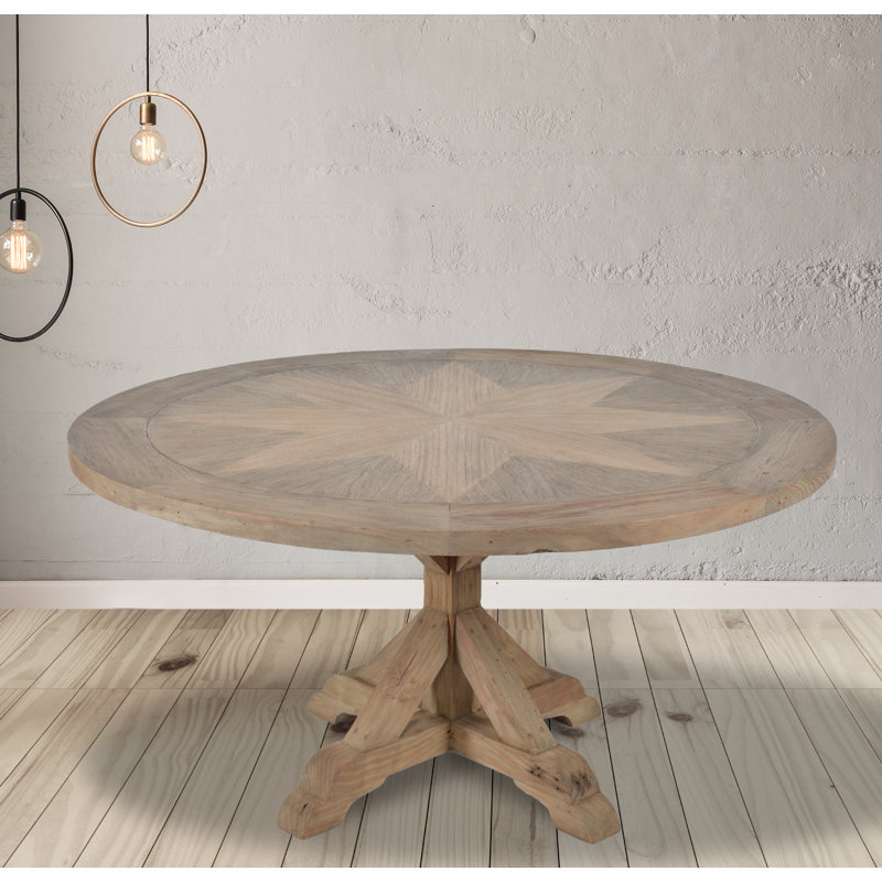 Table de salle à manger en bois de pin massif Pomona, H 31 po x L 60 po x l 60 po