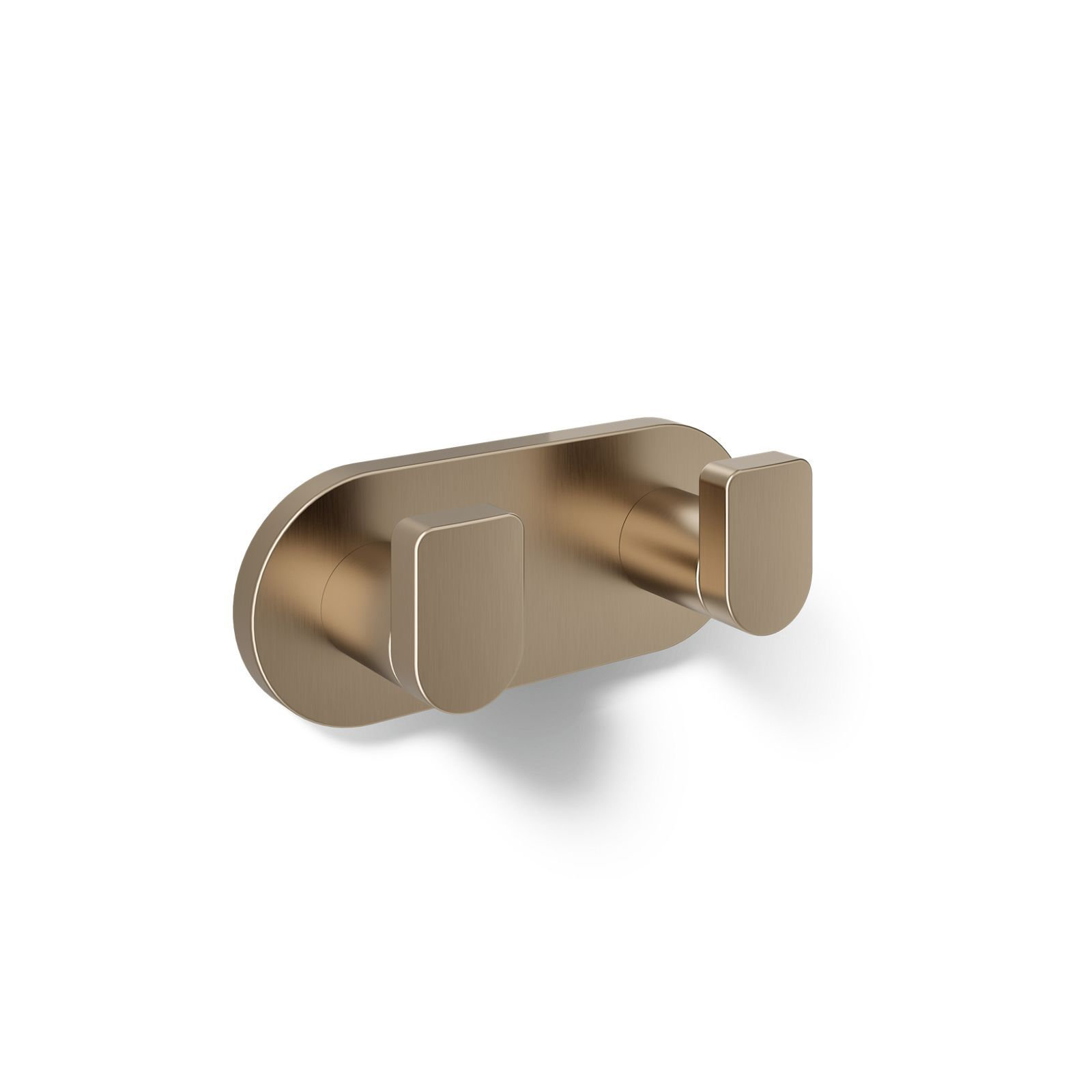 Composed Wall Mounted Double Robe Hook, Rose Gold
