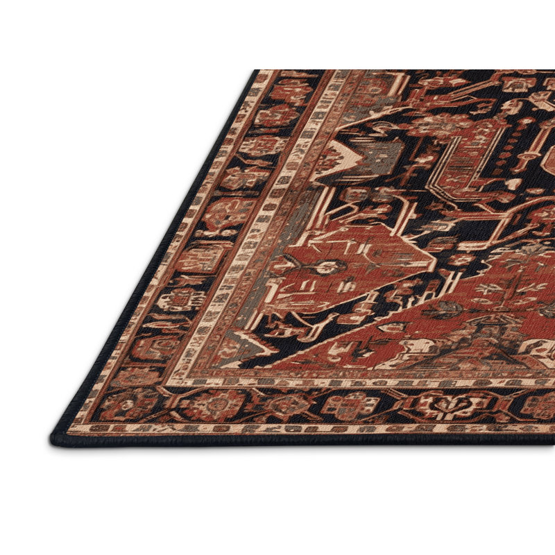 Tapis brun lavable à la machine, Carré 6 pi