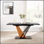 Table de salle à manger extensible 61,81 pouces, conception rectangulaire moderne avec structure en métal robuste et base en bois aggloméré