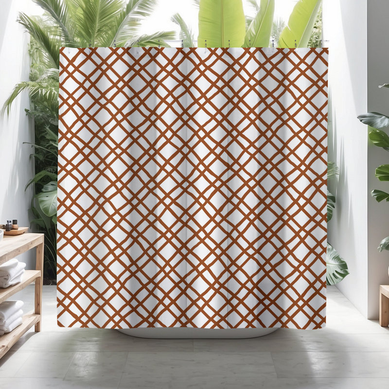 Rideau de douche Coco, Orange brûlé