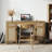 Bohemian Rattan 3-Drawer And 2-Cabinet Makeup Vanity Desk With Adjustable Shelves-1254873617