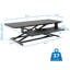 Mount-It! Height Adjustable Standing Desk Converter, 37.4" L x 15.9" D, 37 lbs. Capacity