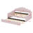 Full Size Upholstery Daybed Frame With Shall Shaped Backrest  And Trundle-440645088