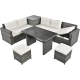 7 - Person Patio Conversation Sets with Cushions