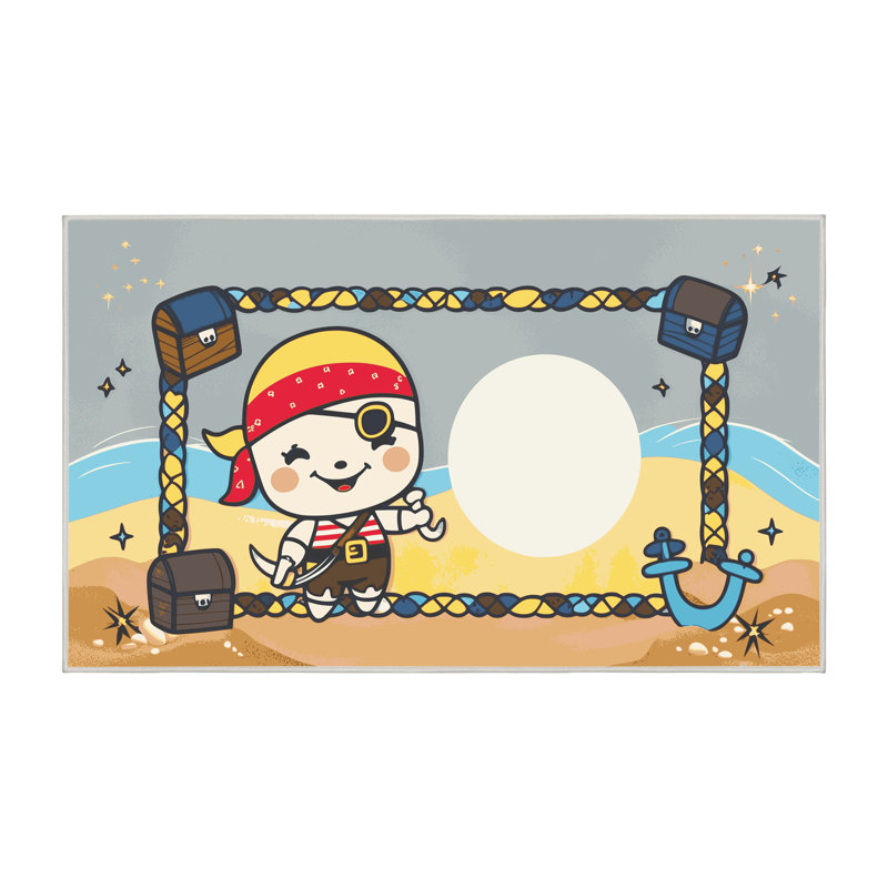 Tapis lavable pour enfant Dakota Fields Pirates Ocean_Pir032, Rectangulaire 7 pi x 10 pi