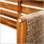 Bancs d'extérieur en bois d'acacia durable (ensemble de 2) avec finition en teck et détails en osier pour patio et jardin-128758824