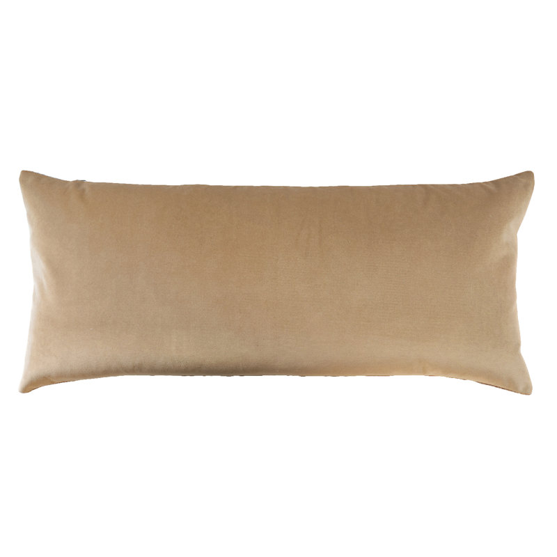 Coral Reef Velvet Lumbar Pillow Cover & Insert, Sunstone