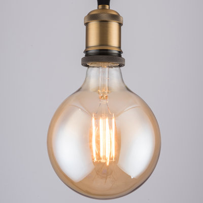 8W E27 Dimmable Globe Light Bulb Amber