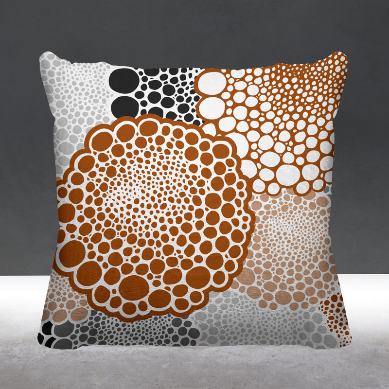 Coussin Bryony, L 19 po x H 19 po, Orange brûlé