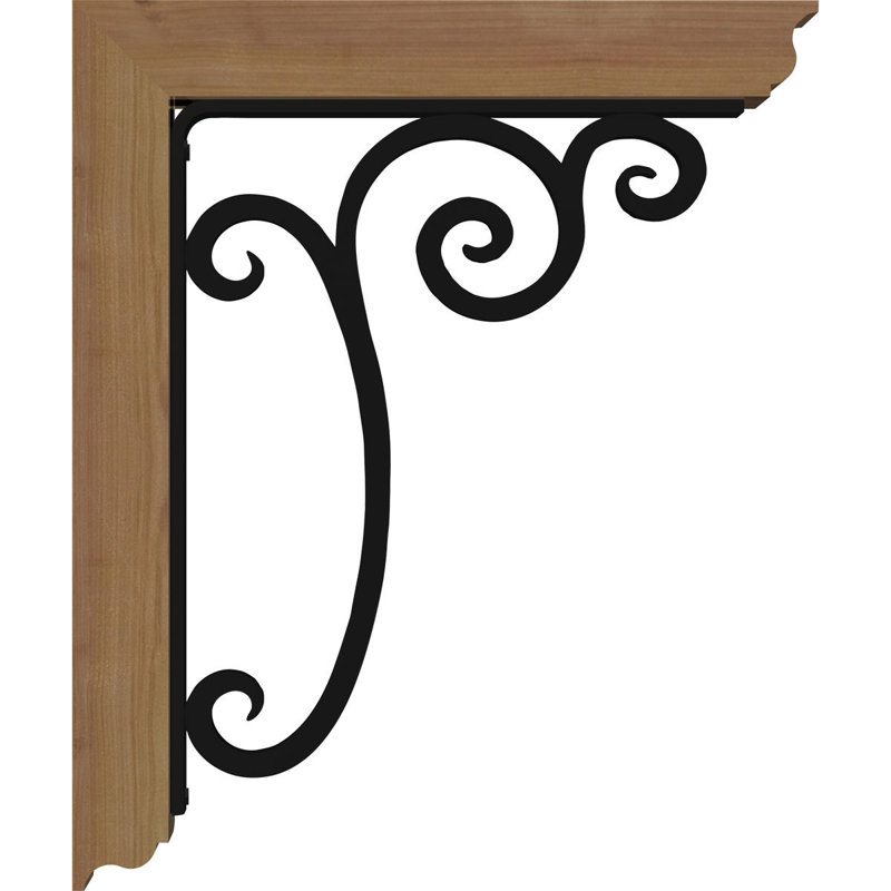 Support triple en fer traditionnel Avery 8 po, H 23 po x P 20 po, Cèdre rouge de l'Ouest l 4 po x T 4 po (sciage br