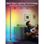 Lampe sur pied d'angle Smart RVBICW avec Music Sync - Lampe sur pied à DEL 16 couleurs changeantes avec contrôle d'application, éclairage ambiant à intensité variable pour salle de jeux, chambre à coucher et salon