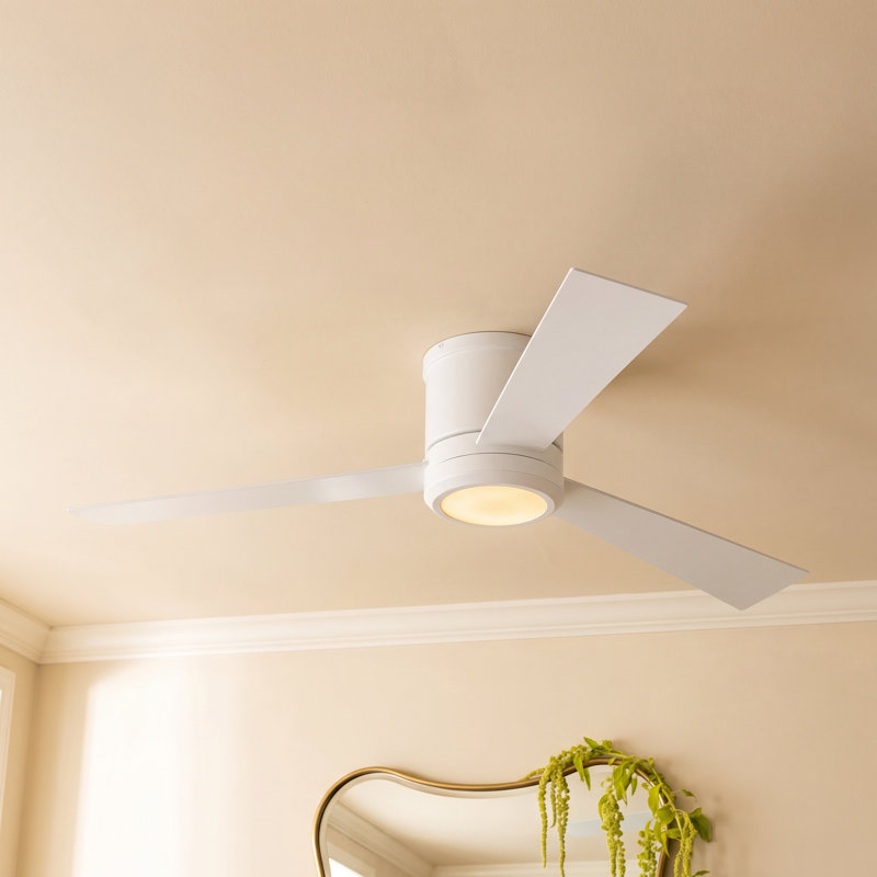 Rodrick Ceiling Fan with LED Lights, 42", Matte White