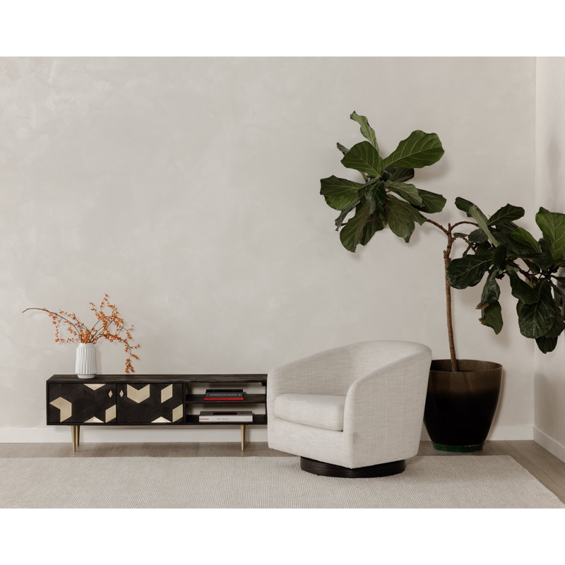 Oscy Swivel Armchair, Ivory