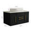 Meuble-lavabo flottant moderne 39,4 po avec lavabo en céramique pour petite salle de bain