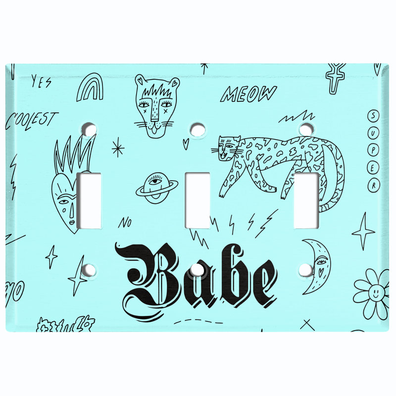 Plaque murale mignonne à 3 bandes Boho