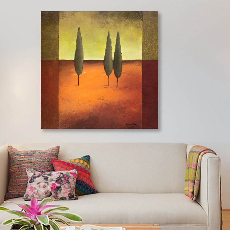 «Trees IV», reproduction sur toile, H 12 po x l 12 po x P 0,75 po, Toile tendue, Pas de tapis