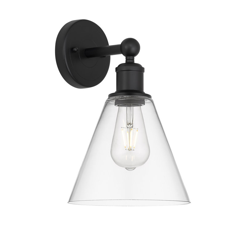Beva Steel Armed Sconce, Clear, Polished Chrome