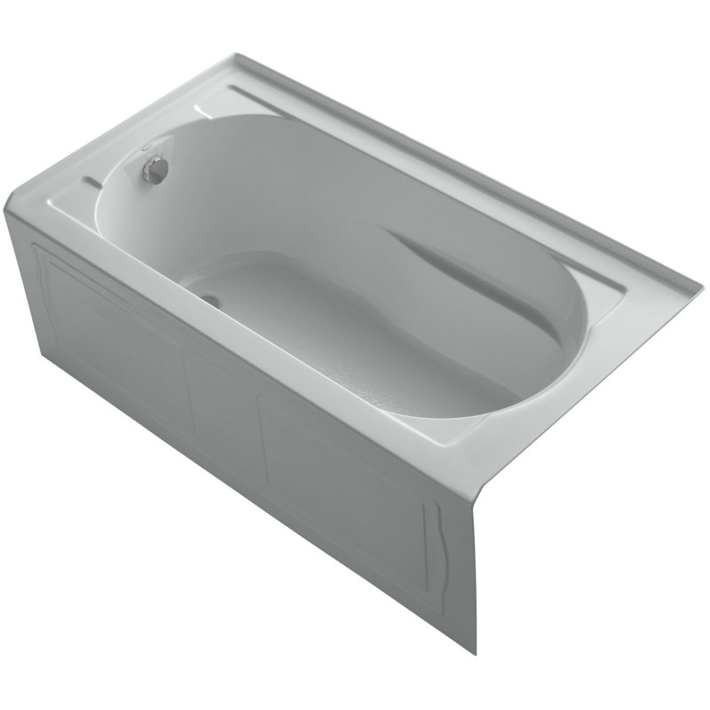 Devonshire 60" x 32" Soaking Bathtub, Biscuit, Left