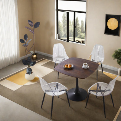 Ensemble de table de salle à manger moderne avec pieds en métal