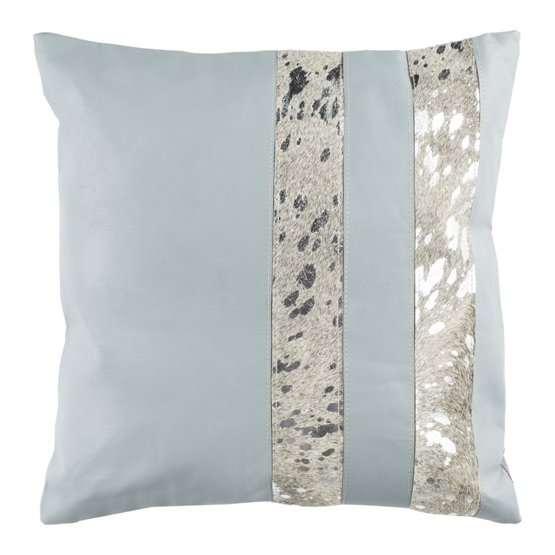 Striped Cowhide Throw Pillow