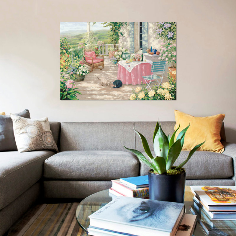 «Brunch», reproduction sur toile, H 26 po x l 40 po x P 1,5 po, Toile tendue, Pas de tapis