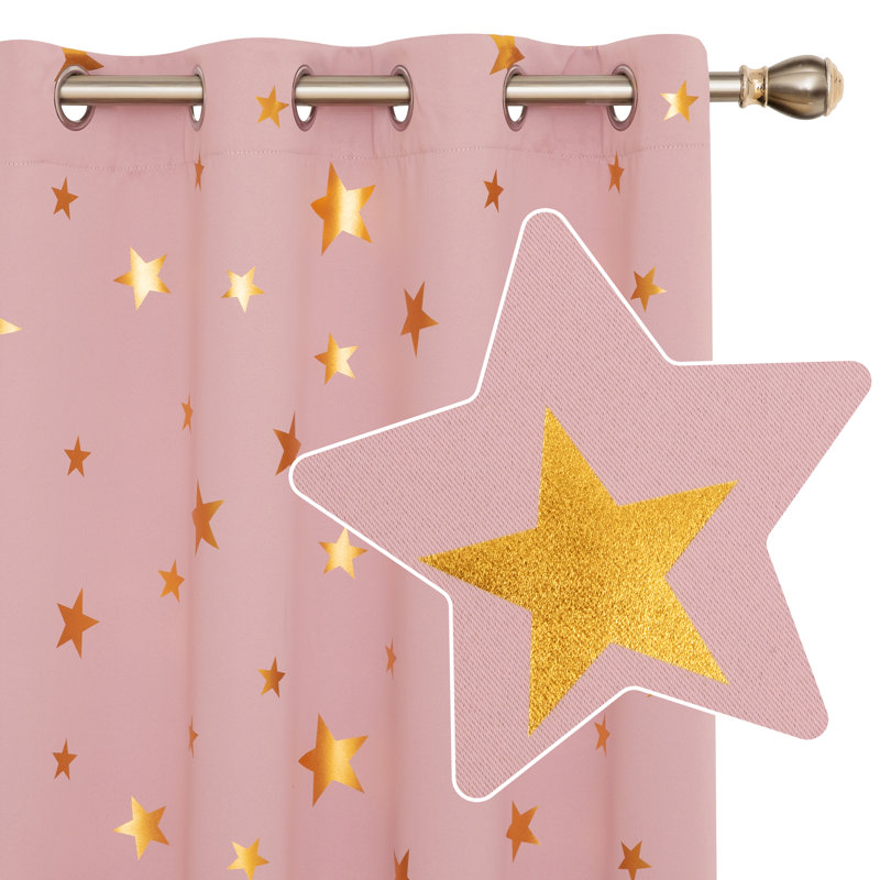 Marcela Eyelet Room Darkening Thermal Curtain, Coral Pink, Width 168 x Drop 183 cm