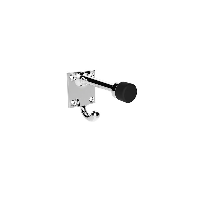 Victorian Brass Wall Wall Hook, Polished Chrome