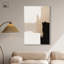 Décoration murale neutre en toile beige et noir III par -102705660-102705656