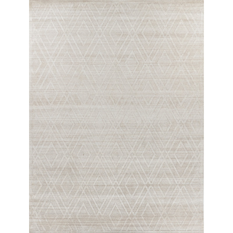Castelli Geometric Area Rug in Light Beige, Rectangle 9' x 12'