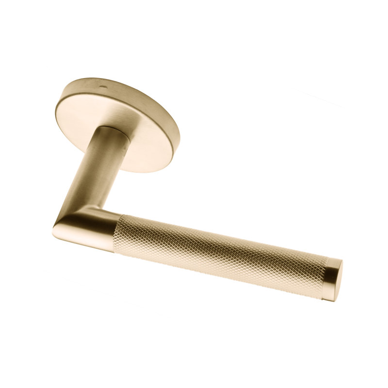 Privacy Door Lever, Satin Brass, Double Dummy