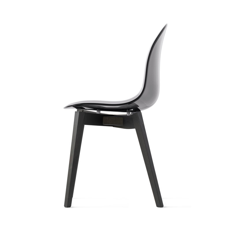Academy Armless Chair with Wooden Frame - Thumbnail 4