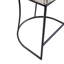 Tabouret de 25 po tissé: siège rembourré à accoudoirs évasés avec dossier en corde Tabouret de comptoir de 25 po: coussin et mobilier élégants