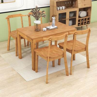 Wedgeport Durable 5-Piece Dining Set with Extendable Table and Comfortable Chairs -  Red Barrel StudioÂ®, F08B5D8F81974837A850F857E81591B4