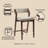 Patricia Modern Velvet Upholstered Counter Stool with Beech Wood Frame in Linen-111807615-111807629