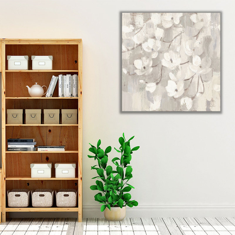 «Magnolias in Spring I», reproduction d'art sur toile, H 16 po x l 16 po